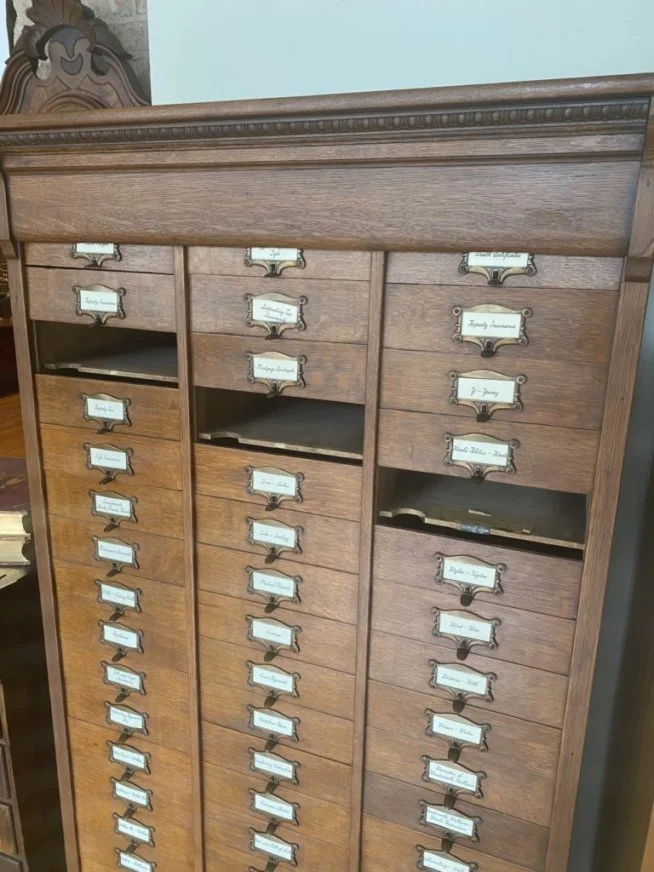 Antique M. Ohmer's Sons Sliding Drawer File Cabinet — Mazzocca Bros ...