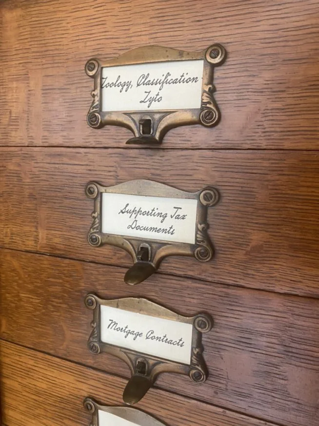 Antique M. Ohmer's Sons Sliding Drawer File Cabinet — Mazzocca Bros ...