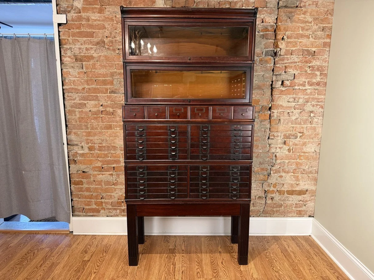 Antique Globe Wernicke Mahogany Sectional File Cabinet #602