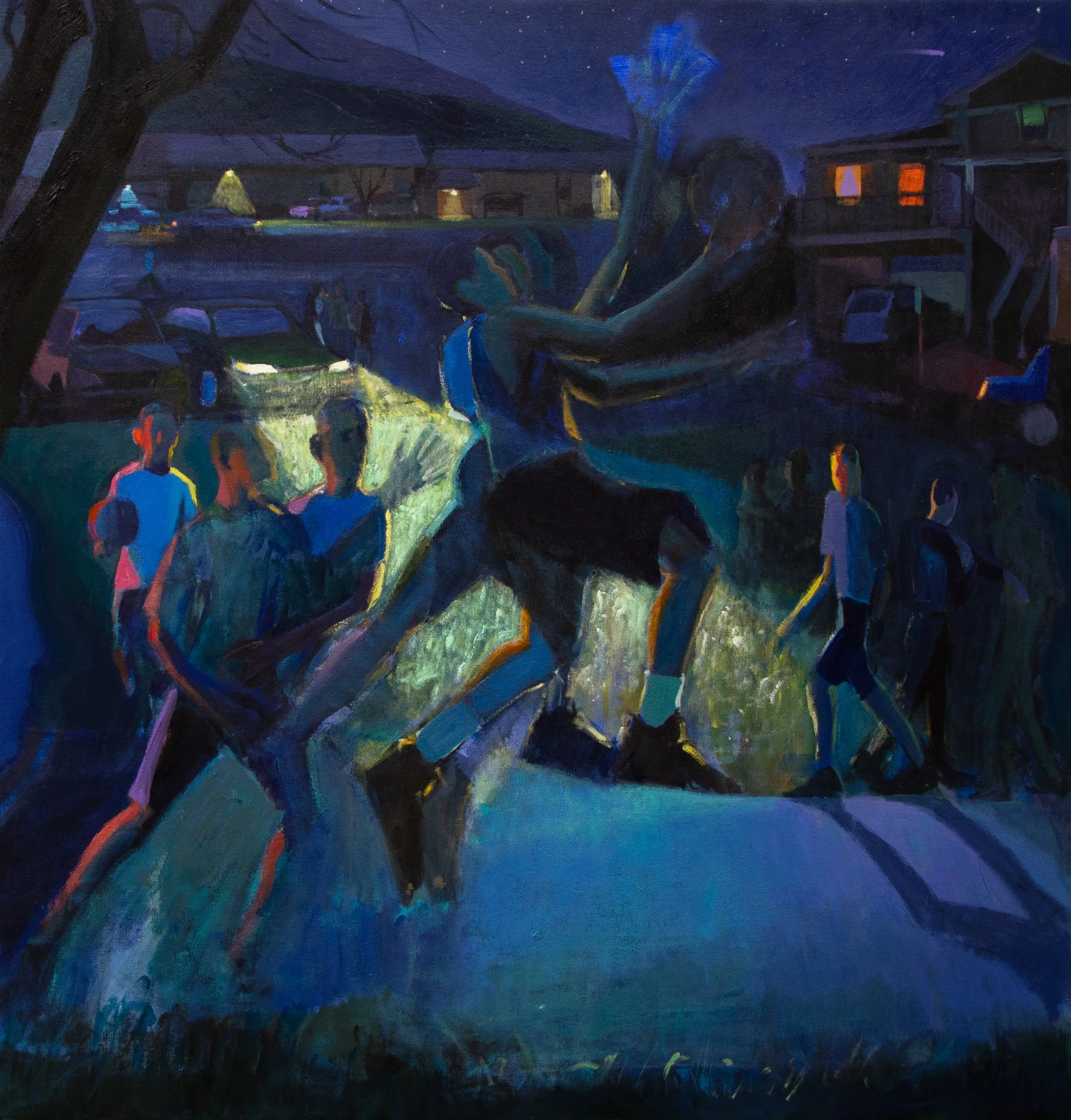 Bentwood Basketball, 46 x 48, oil and acrylic on canvas