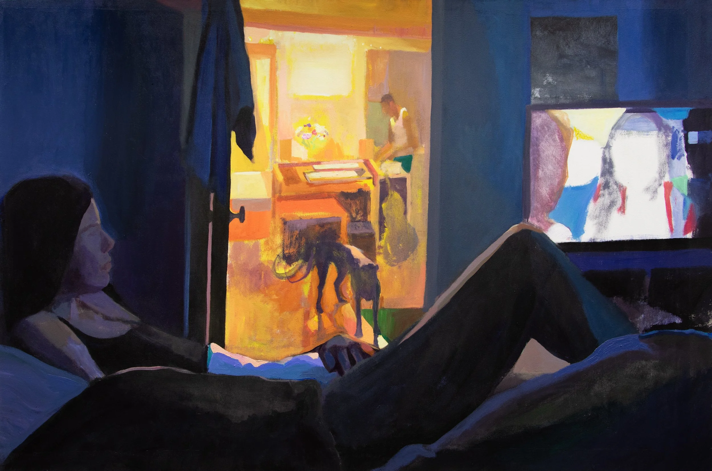 Heating Pad, 40 x 60 inches, oil and acrylic on canvas