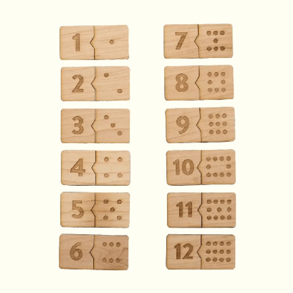 Wooden Number Match Puzzle