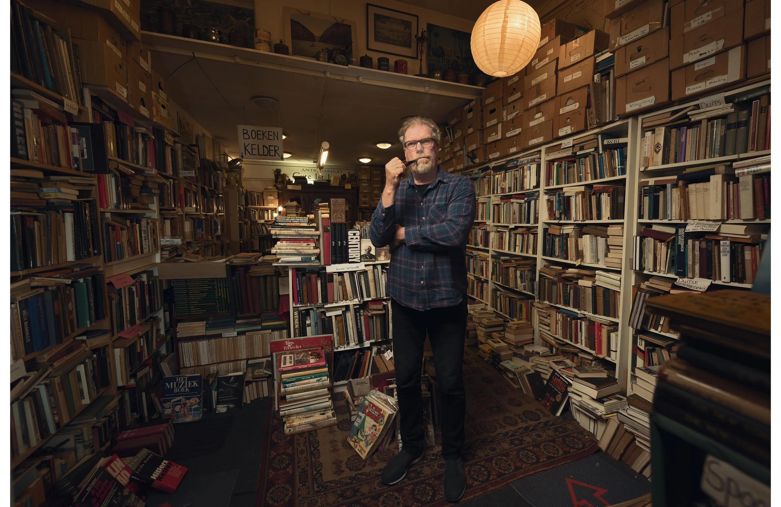 Jan Praastinkwessels, eigenaar Deventer antiquariaat 'Das Gute Ist Immer Da!'