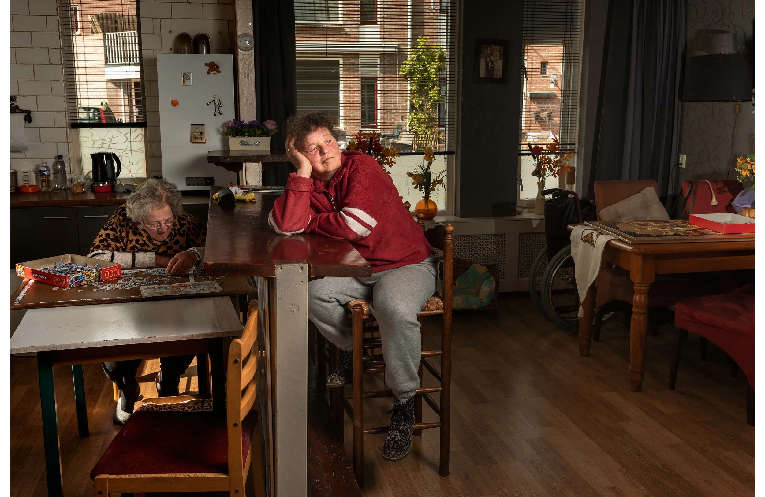 Maria en dochter Truus, voormalig heftruckchauffeur