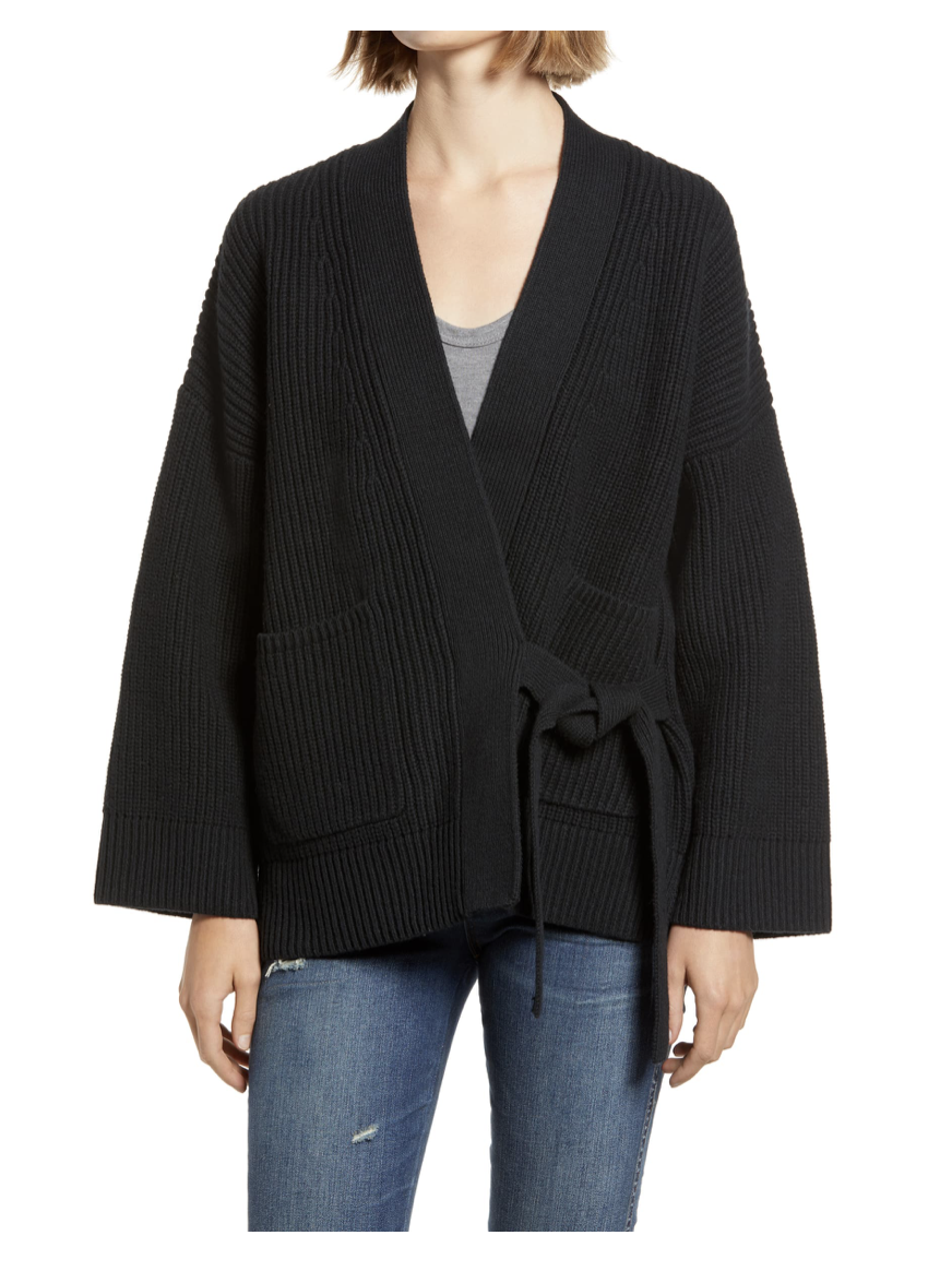 Madewell Rib Tie Cardigan