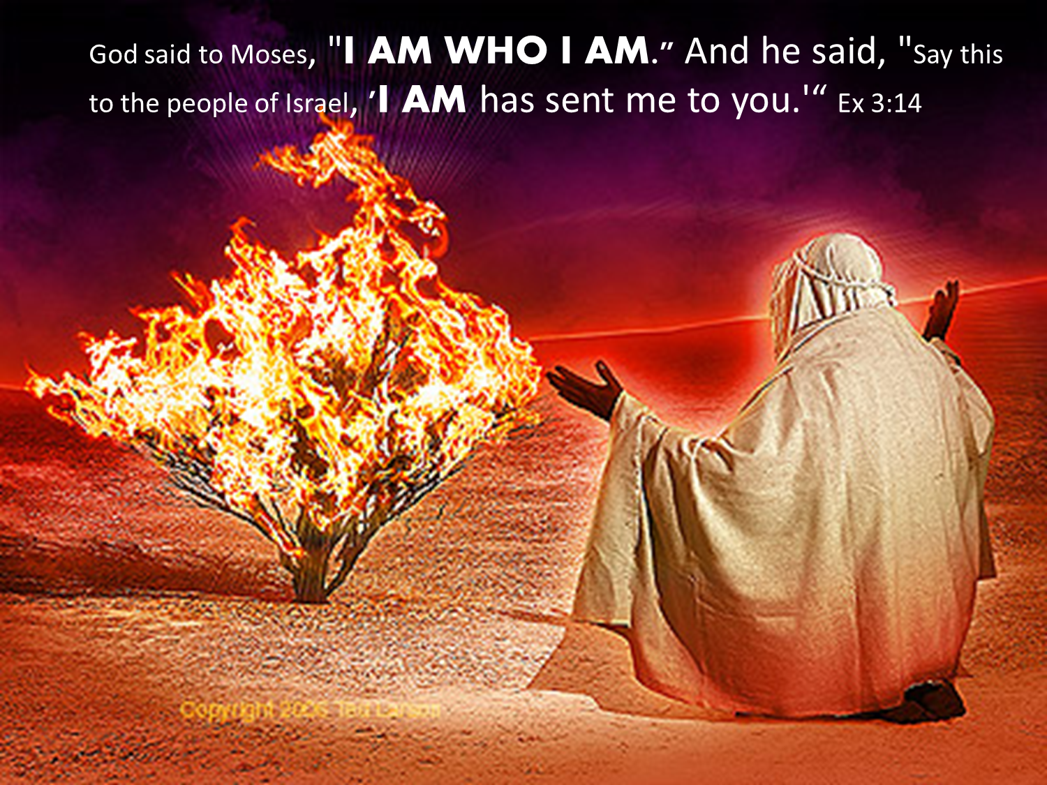 Moses and the burning bush
