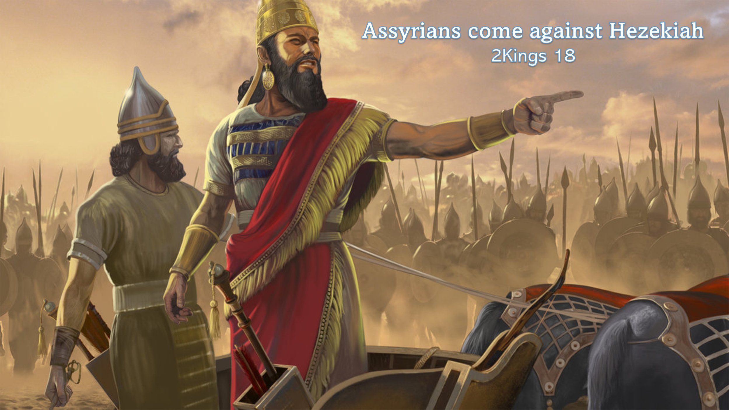 The Assyrians challenge Hezekiah