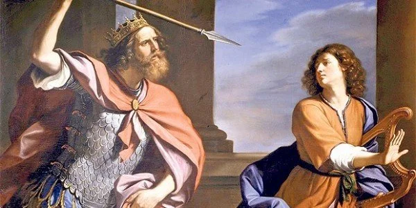 Saul hates David. Jonathon loves him as his own soul
