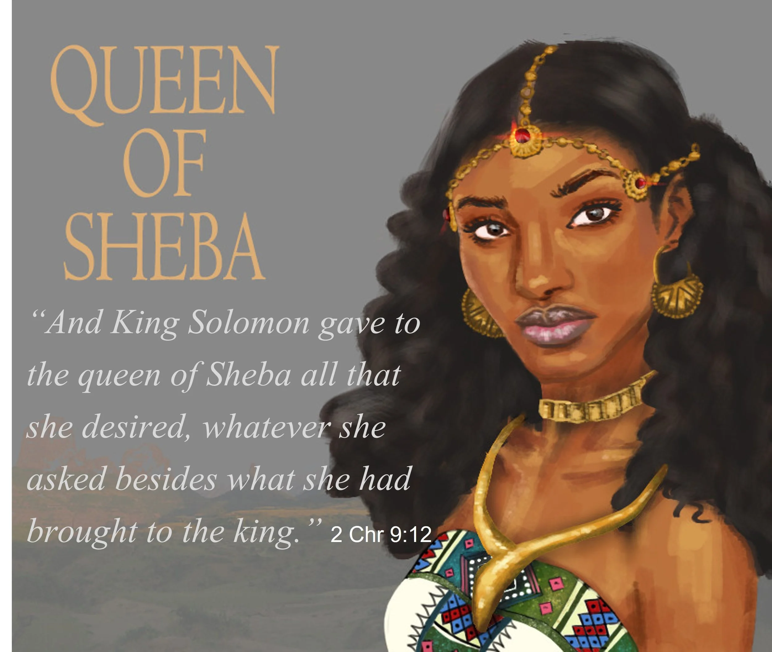 The Queen of Sheba visits Solomon