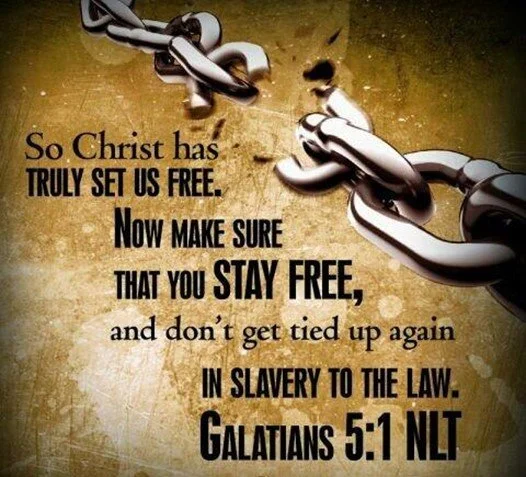 Christ set us free, let's stay that way