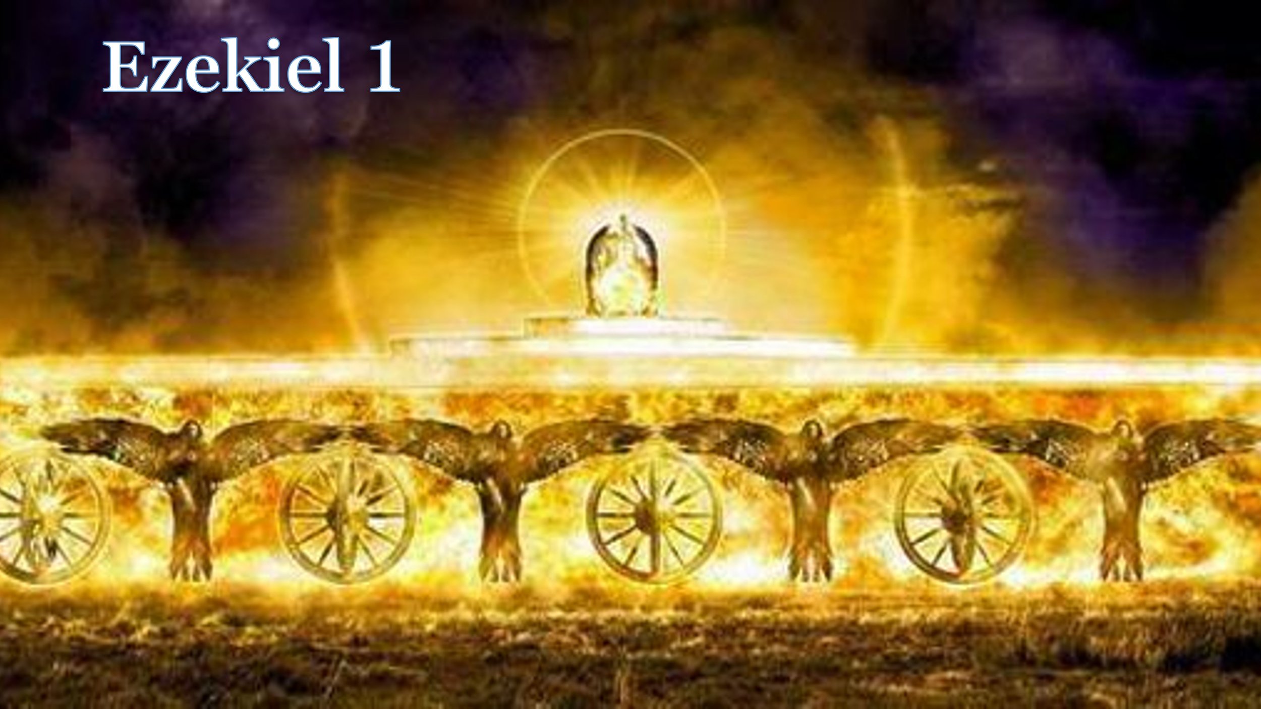 Ezekiel's vision of the throne and his first message