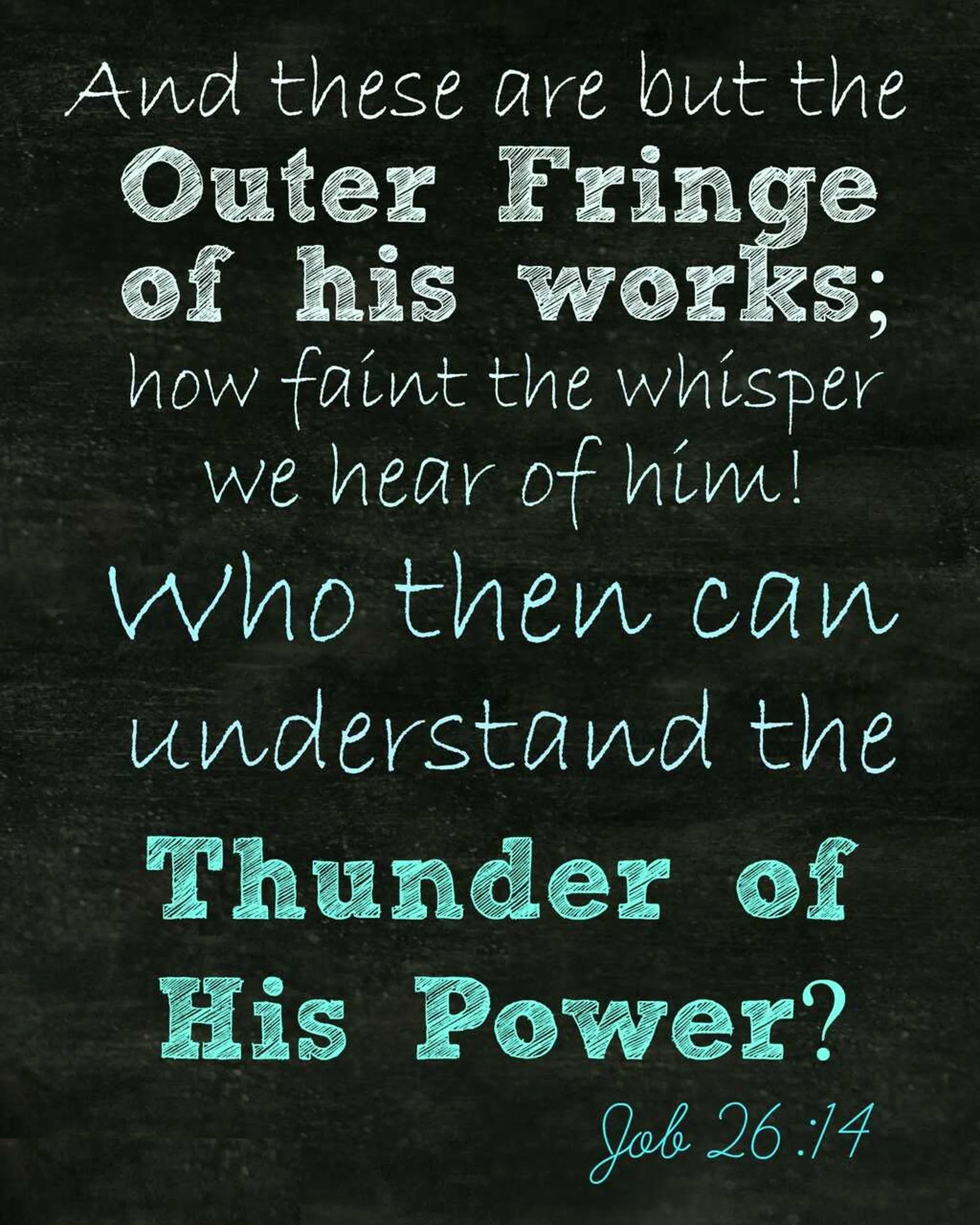 God's ways are unsearchable