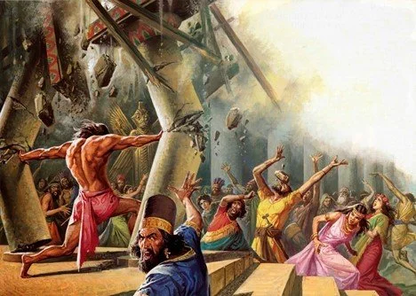 Samson's fall and final sacrificial act