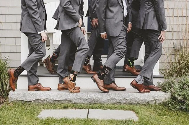 Starting the weekend off in style
.
.
I love when guys get socks that match their personalities. It&rsquo;s fun to see what they each get and how much they agree with it
.
.
.
Captured while second shooting with @ryandevoll .
#newenglandweddings #gro