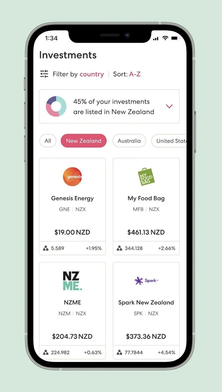 Showing information about your investments in context
