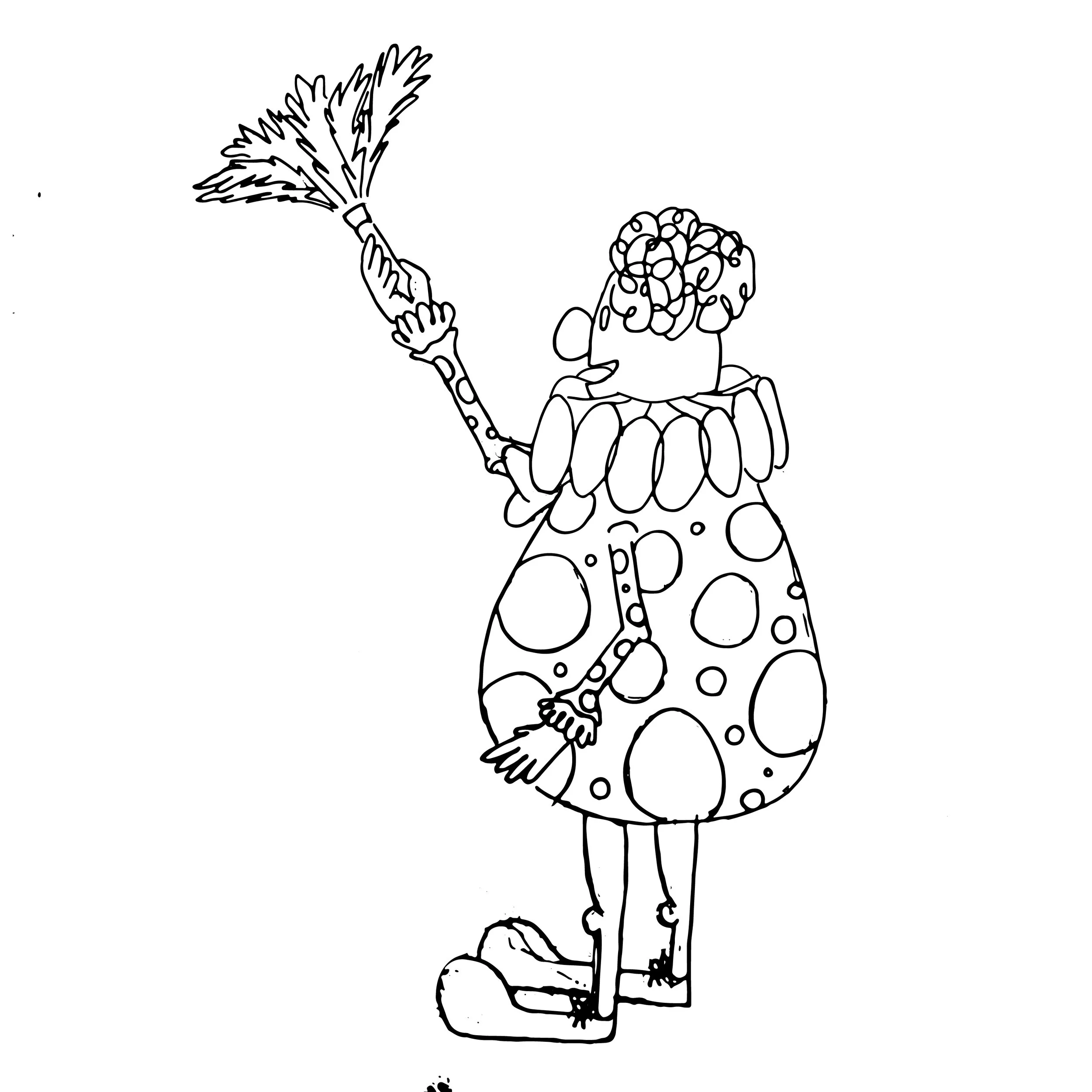 "Roald Dahl" style Clown