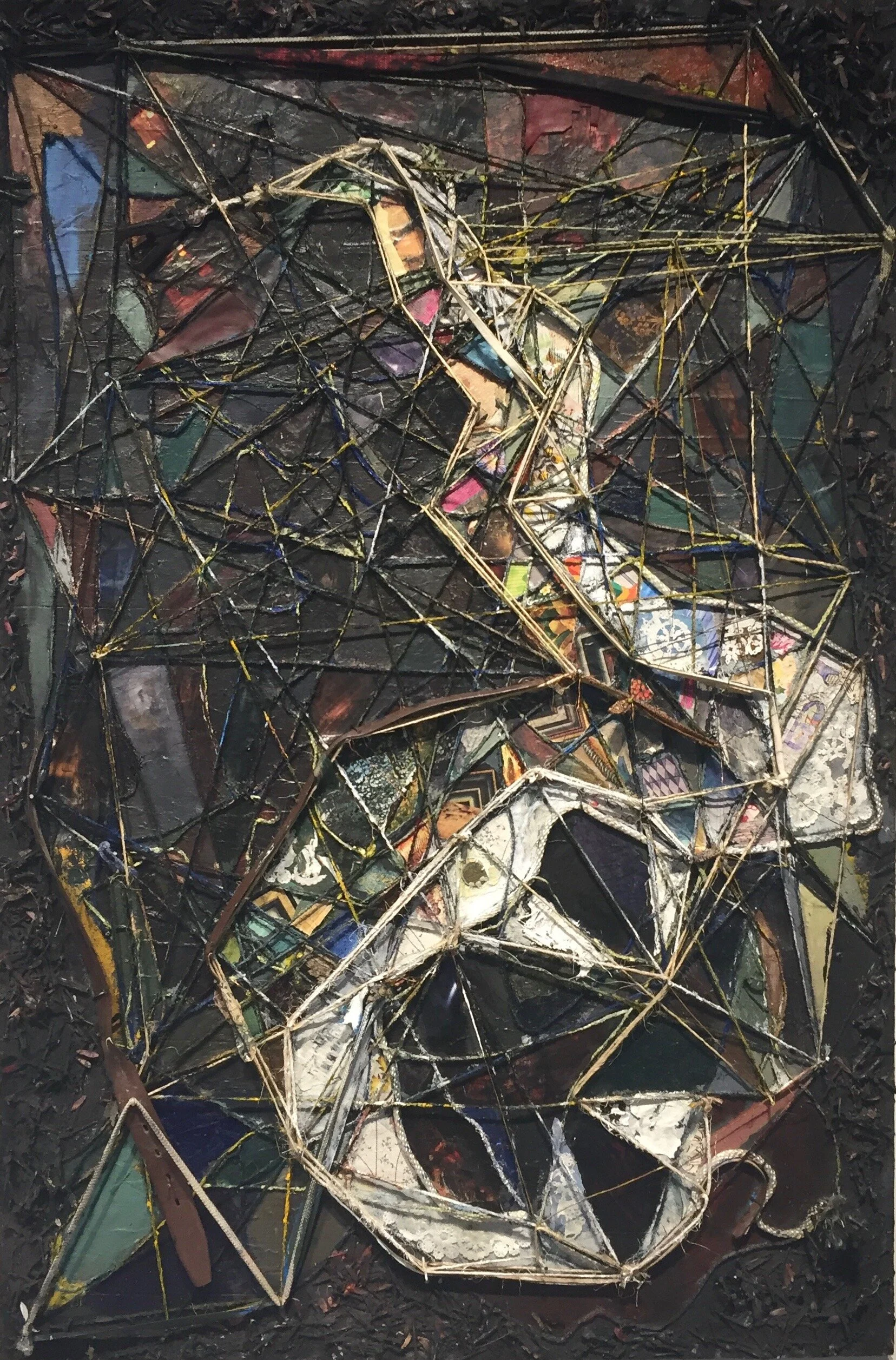 "Snake in the Grass" - Mixed Media