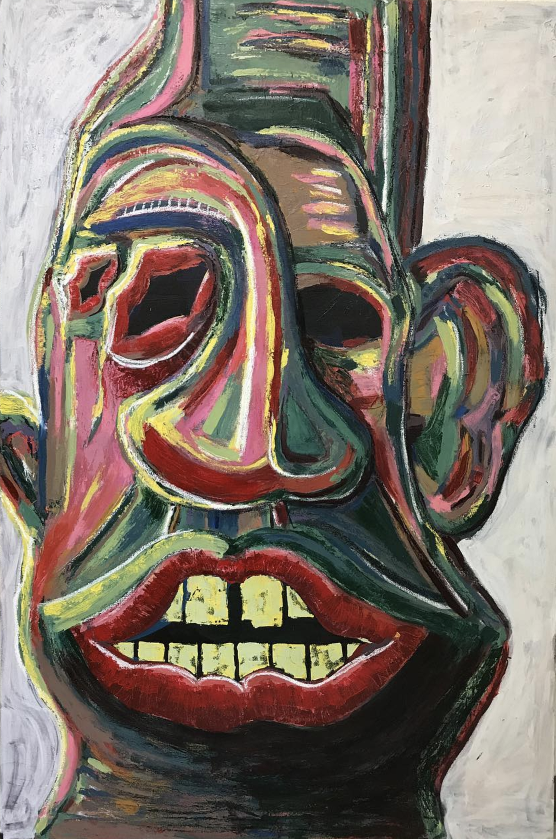 "Face" - Acrylic, Oil, and Graphite - Sold