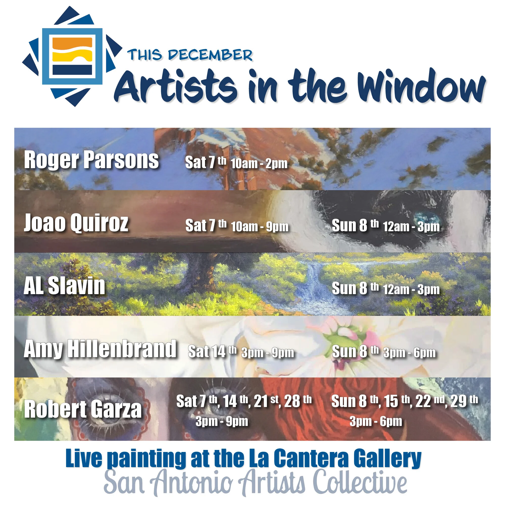 Advertisement for San Antonio Artist's Collective - Commercial Work
