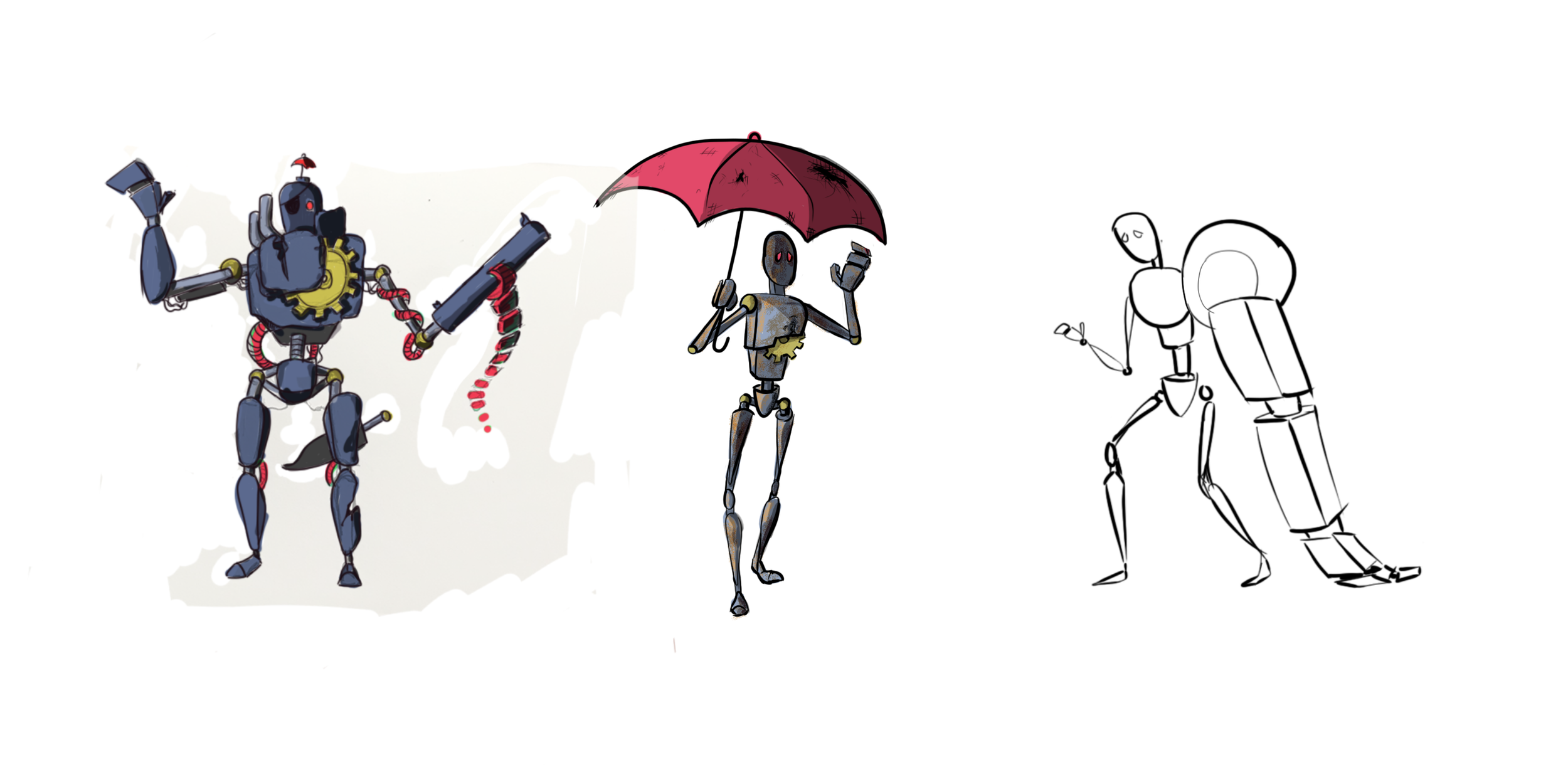 Class Assignment: Sketch 1 Character 3 Ways: The Robot