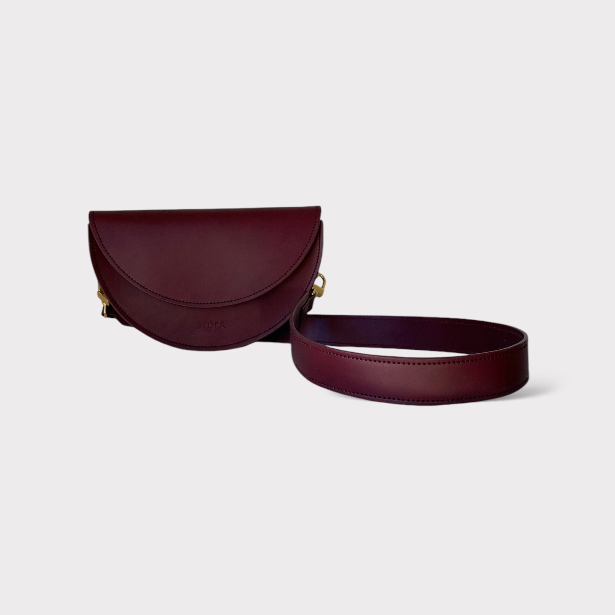 Half Moon Bag in Burgundy