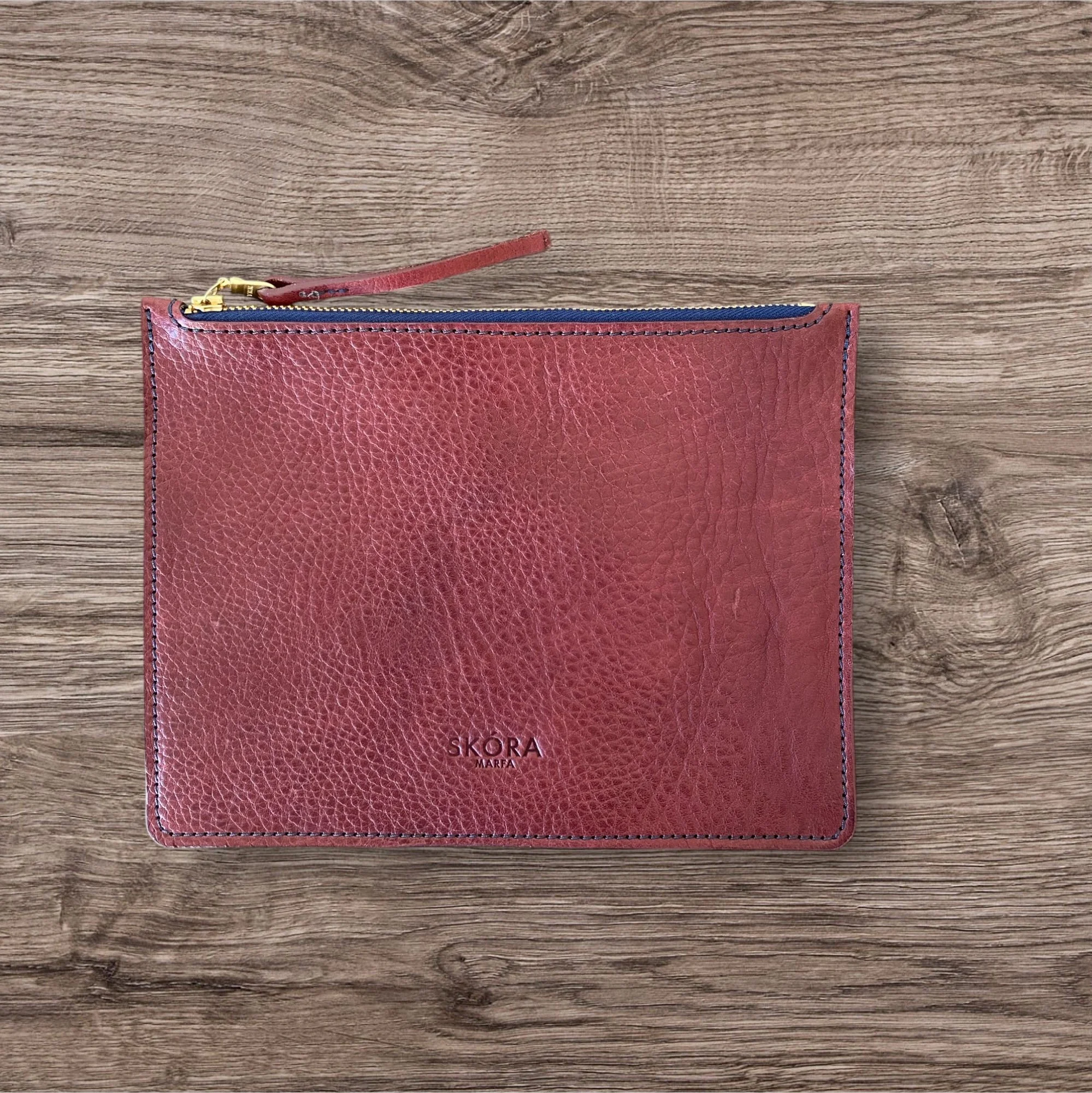 Minimal Leather Clutch Burgundy.JPG