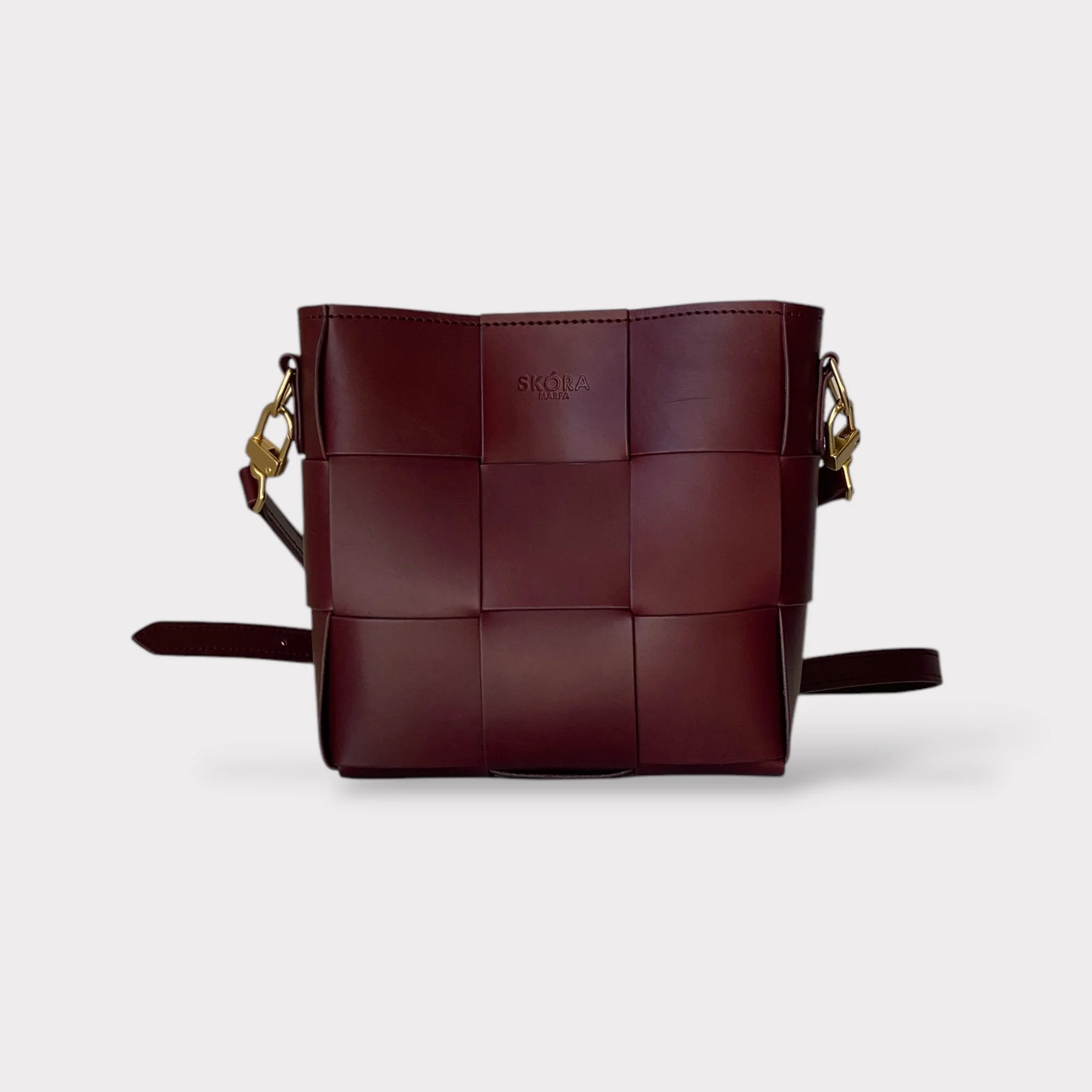 Small Triada Bag in Burgundy