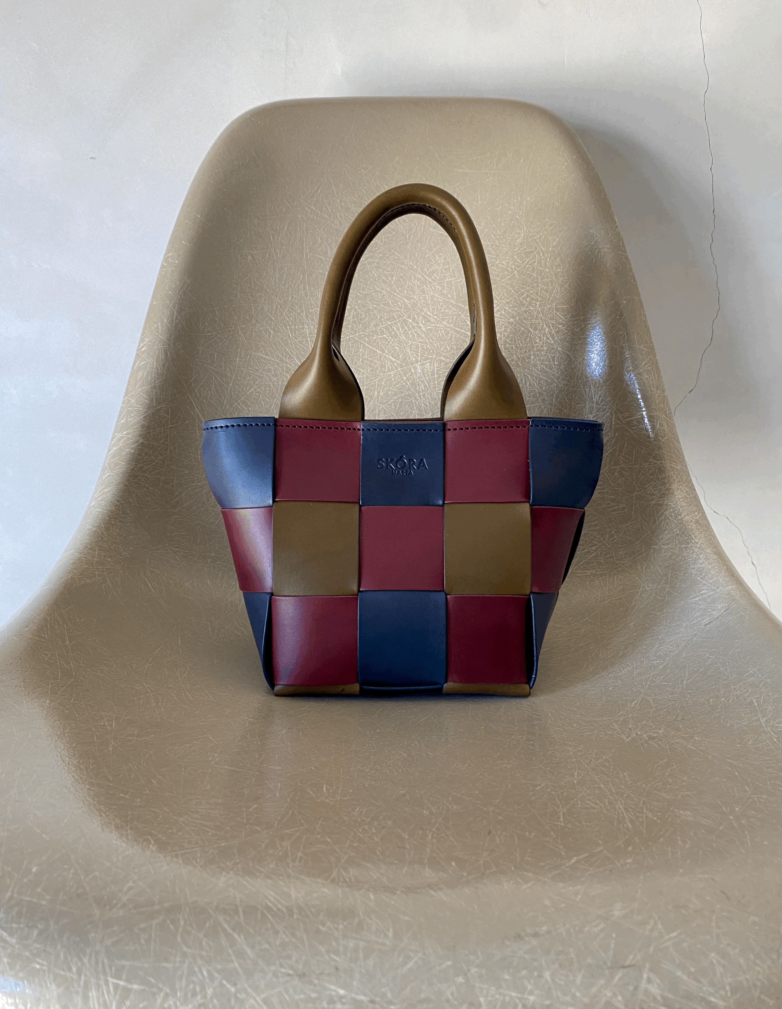 Tri Color Mini Woven Bag