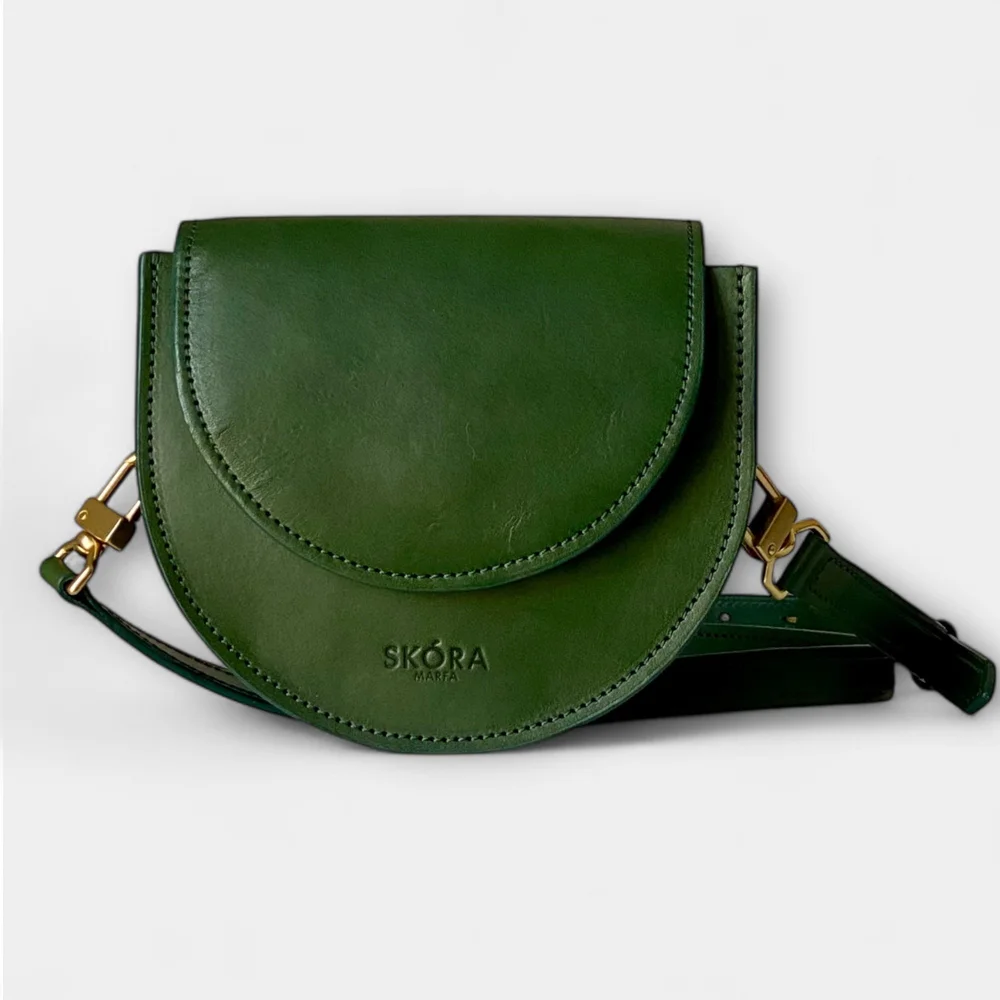 Horseshoe Bag in Forest Green — SKORA MARFA