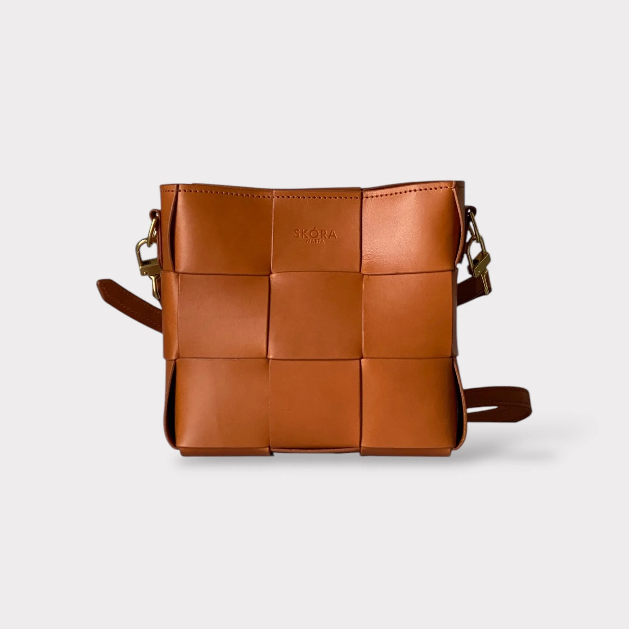 Small Triada Bag in Saddle Tan