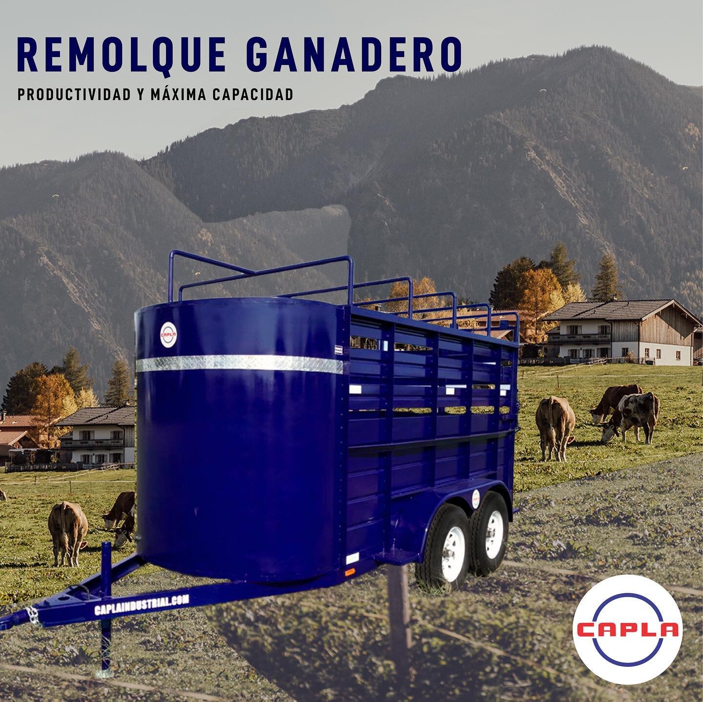 Remolque Ganadero🐂
&iexcl;Entrega inmediata❗️

Medida de 5x12 pies
&middot; Capacidad: 3,000 kg, 2 ejes
&middot; Ideal para: transportar ganado bovino y caballar

CAPLA Industrial- Remolques para RZR, Cuatrimotos, lanchas, Equipos agr&iacute;colas, 