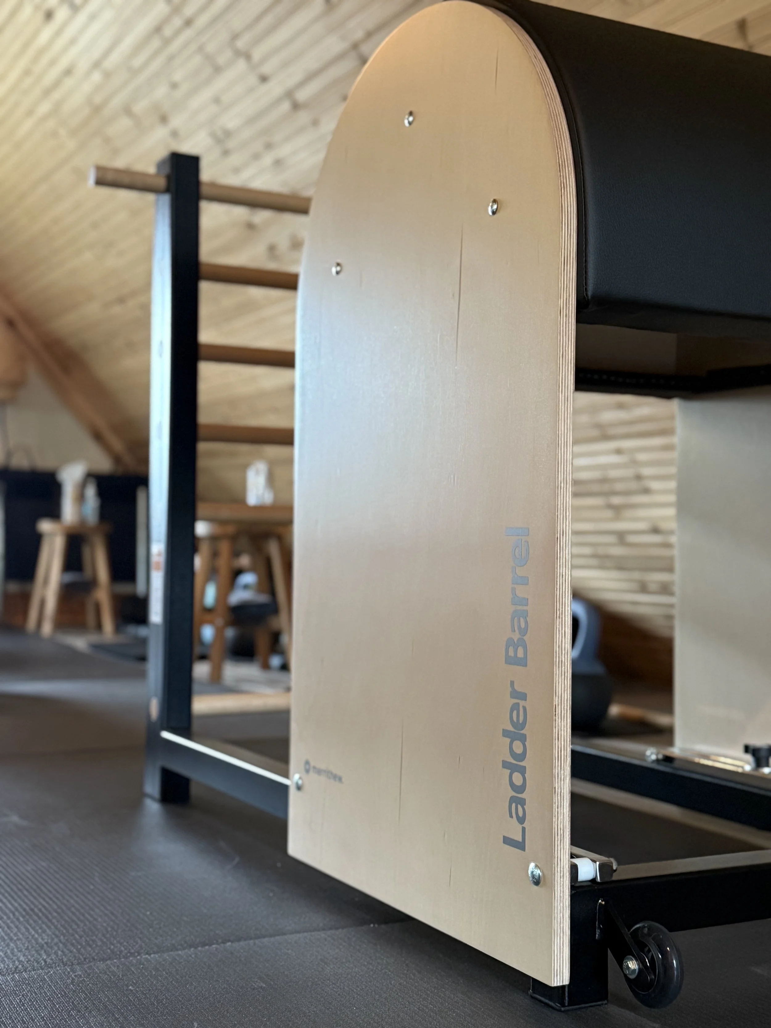 Pilates ladder barrel at Sculpted By Bee private studio, Grosse Pointe Park, MI
