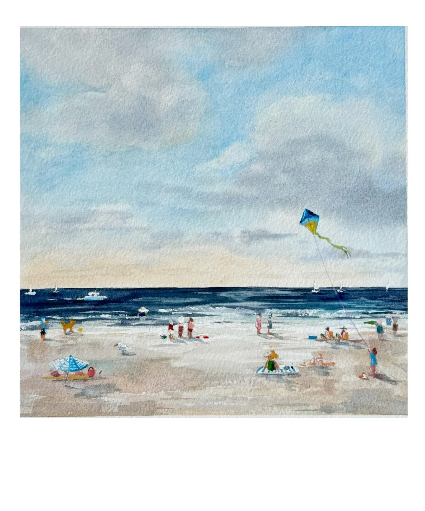 Oh summer, you&rsquo;re the best ☀️ 🏖️ I know it&rsquo;s not officially over, but watching the flowers fade and waking up to cool mornings is bittersweet for me - it&rsquo;s my favorite season for sure. This painting was inspired by our neighborhood