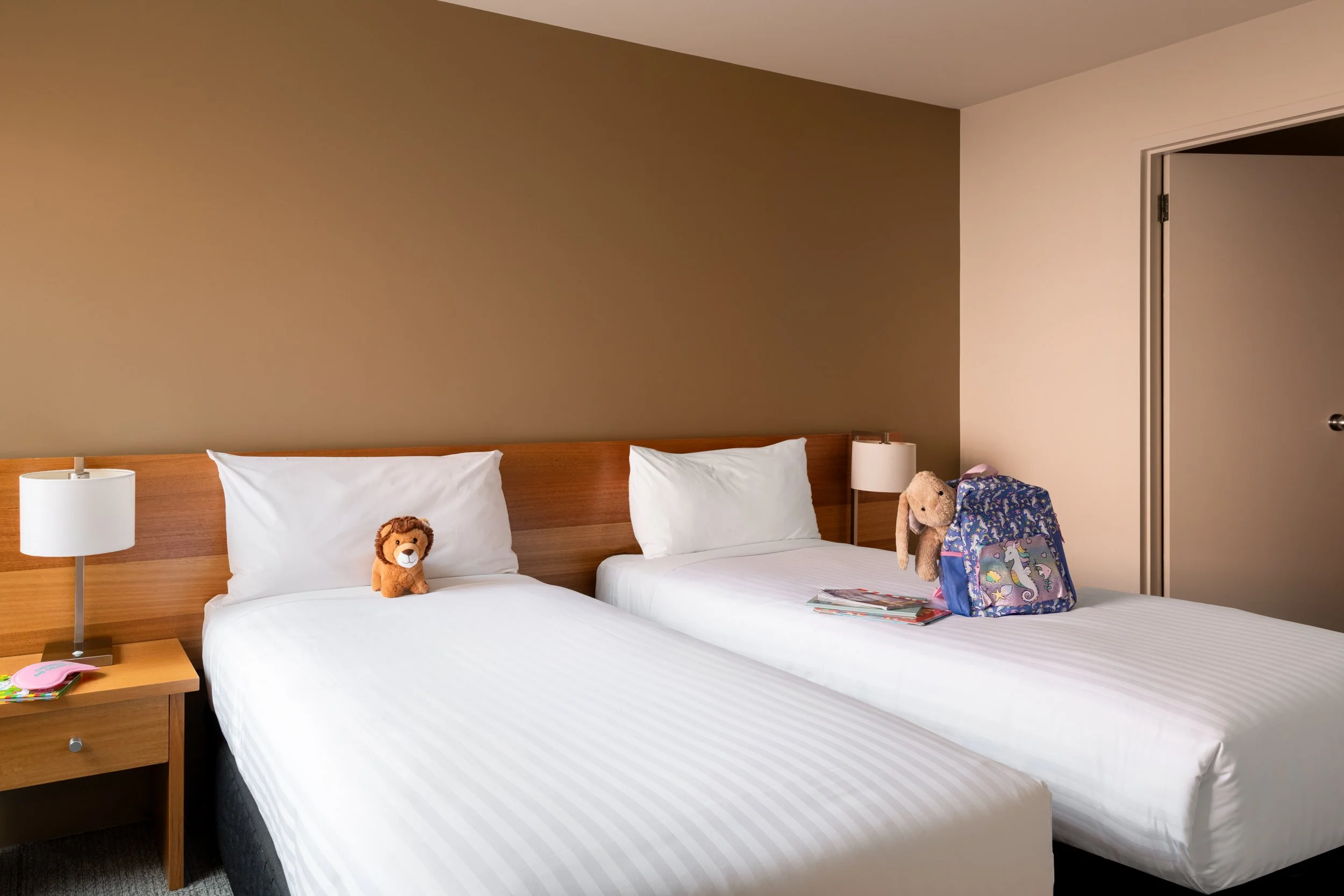 Family bedroom with twin beds at The Old Woolstore