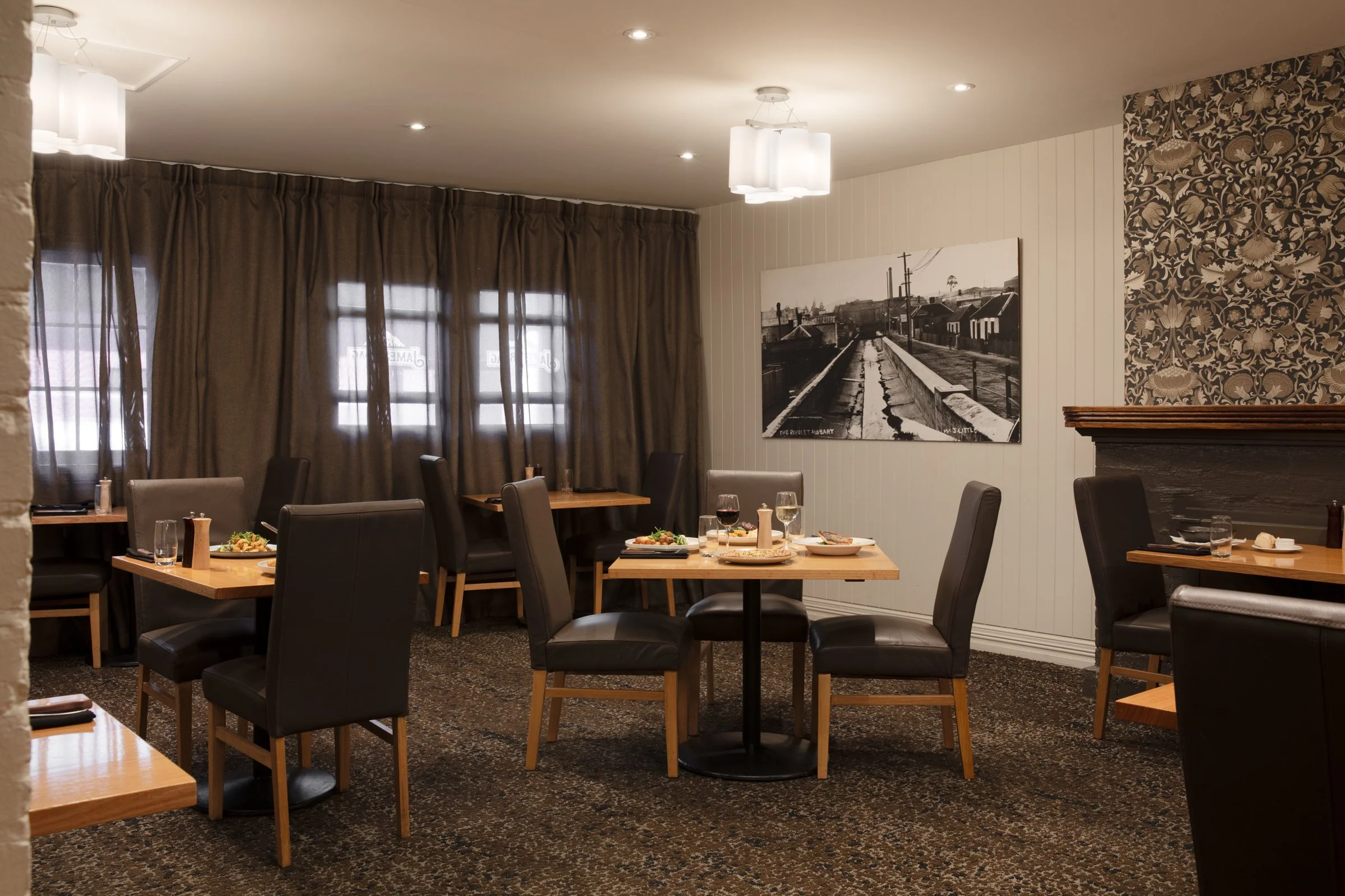 Stockmans Restaurant inside The Old Woolstore in Hobart, Tasmania