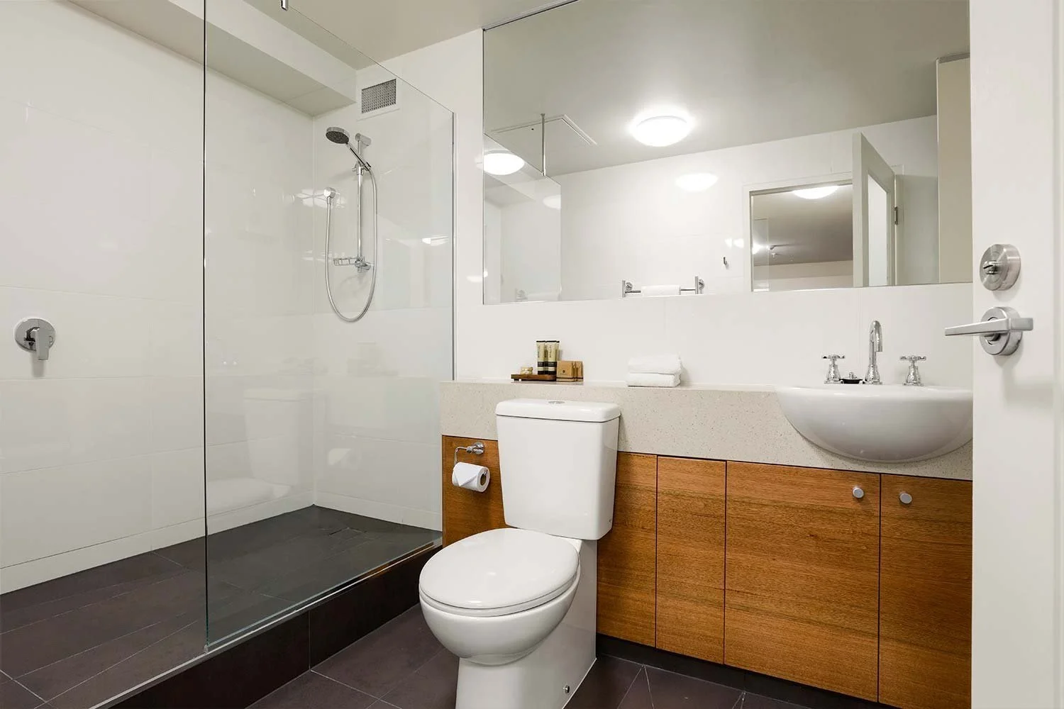Modern bathroom in self-contained apartment