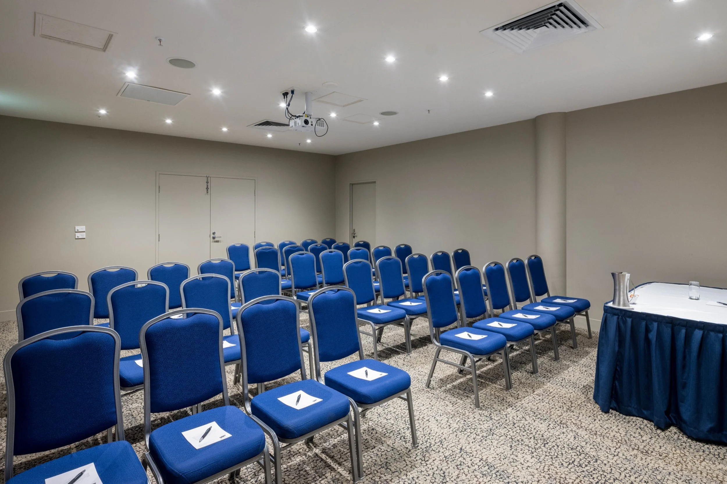 Audience seating in multi-use event room