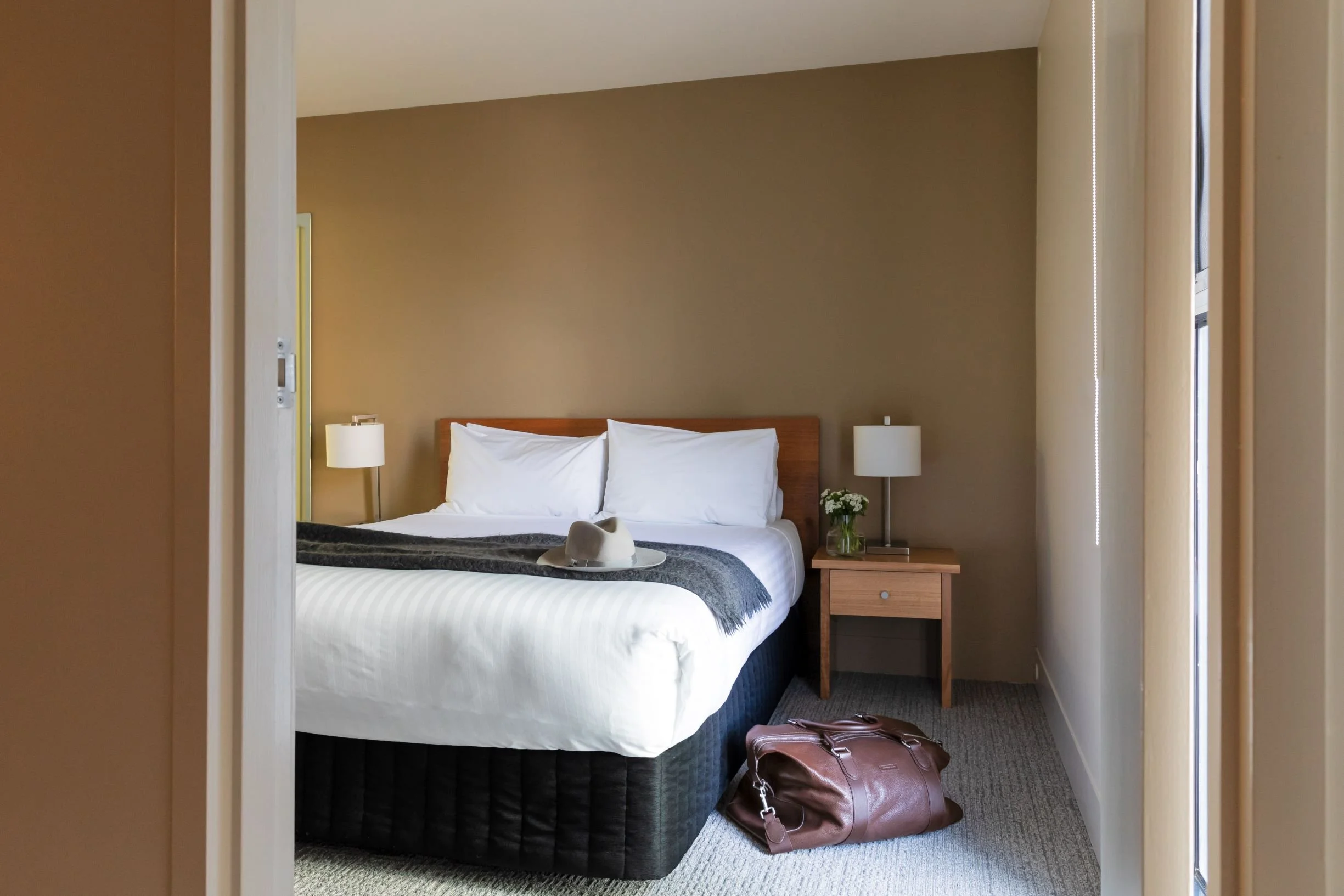 One Bedroom Apartment bedroom at The Old Woolstore