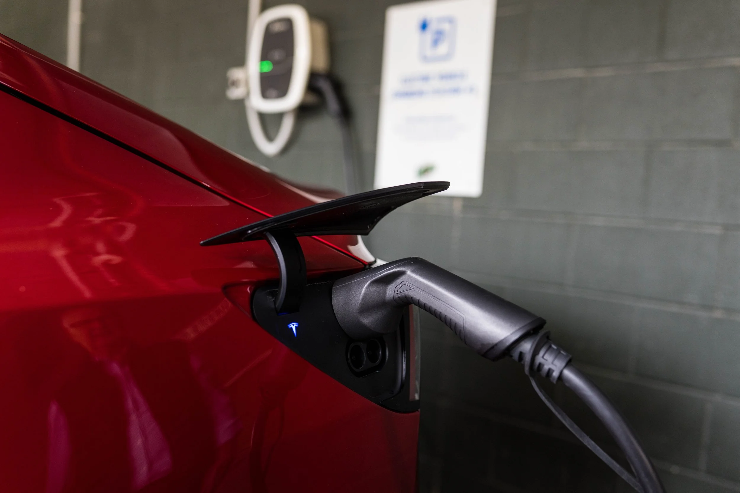 Electric Vehicle charging station at The Old Woolstore