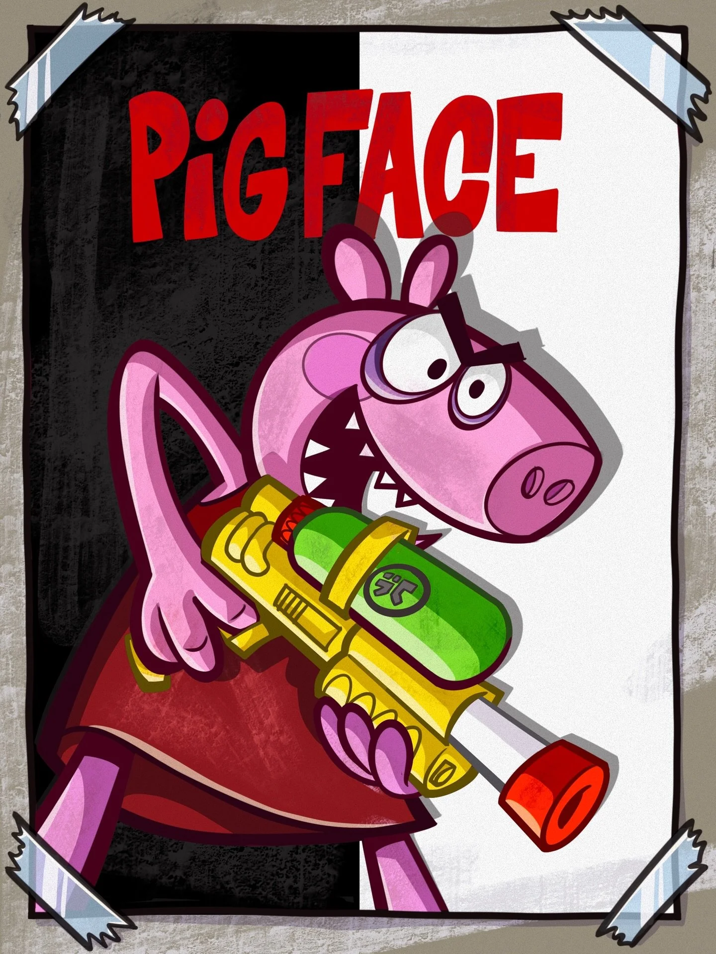 jaydraws #mashupmonth next up Peppa Pig x ScarFace from @besomeonedesign &lsquo;s super fun prompt list #procreate