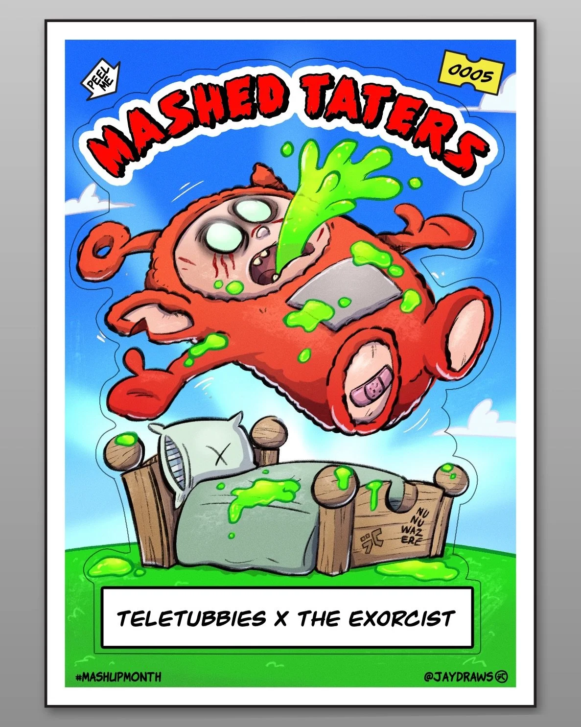 @besomeonedesign a wicked #mashupmonth next up teletubbies x the exorcist #mashedtators