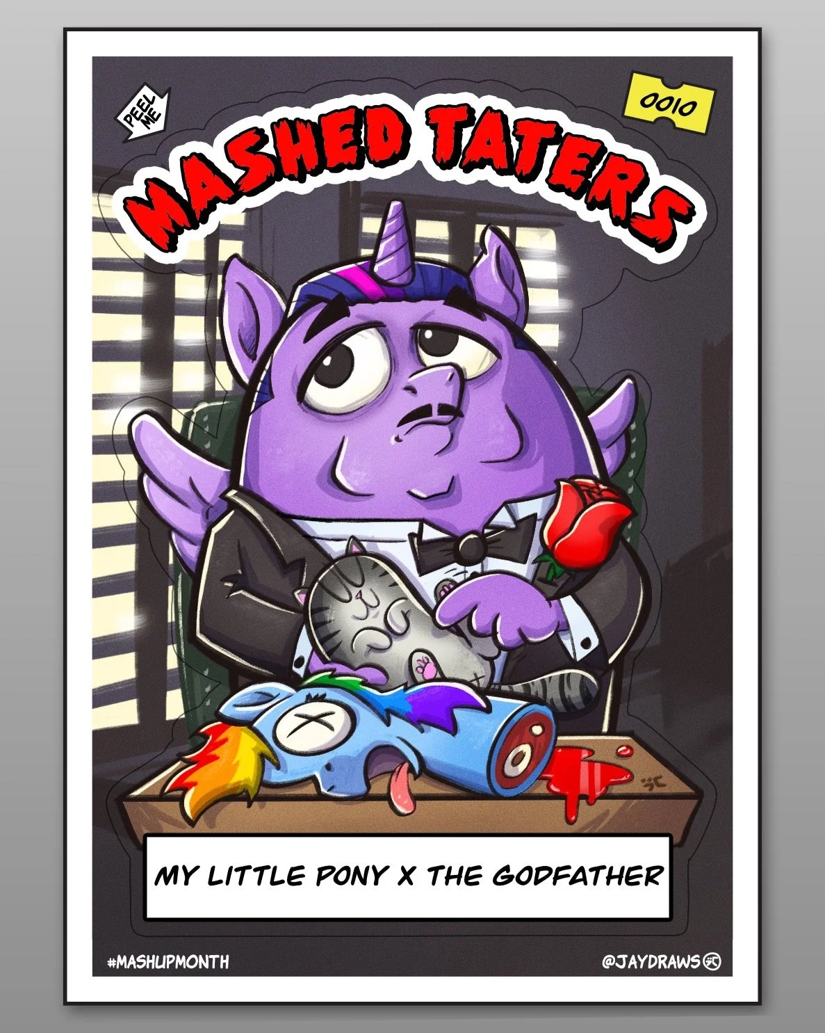 These are getting more and more fun to draw, next up My Little Pony x The Godfather. Fun #mashupmonth challenge from @besomeonedesign