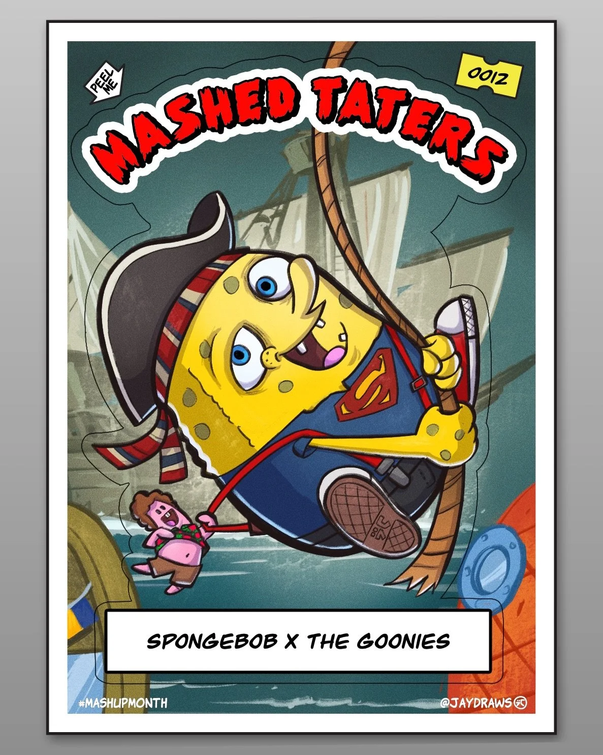 These are getting even more fun&rsquo;er #mashupmonth SpongeBob x the Goonies probably my fav cross over yet. Thanks @besomeonedesign