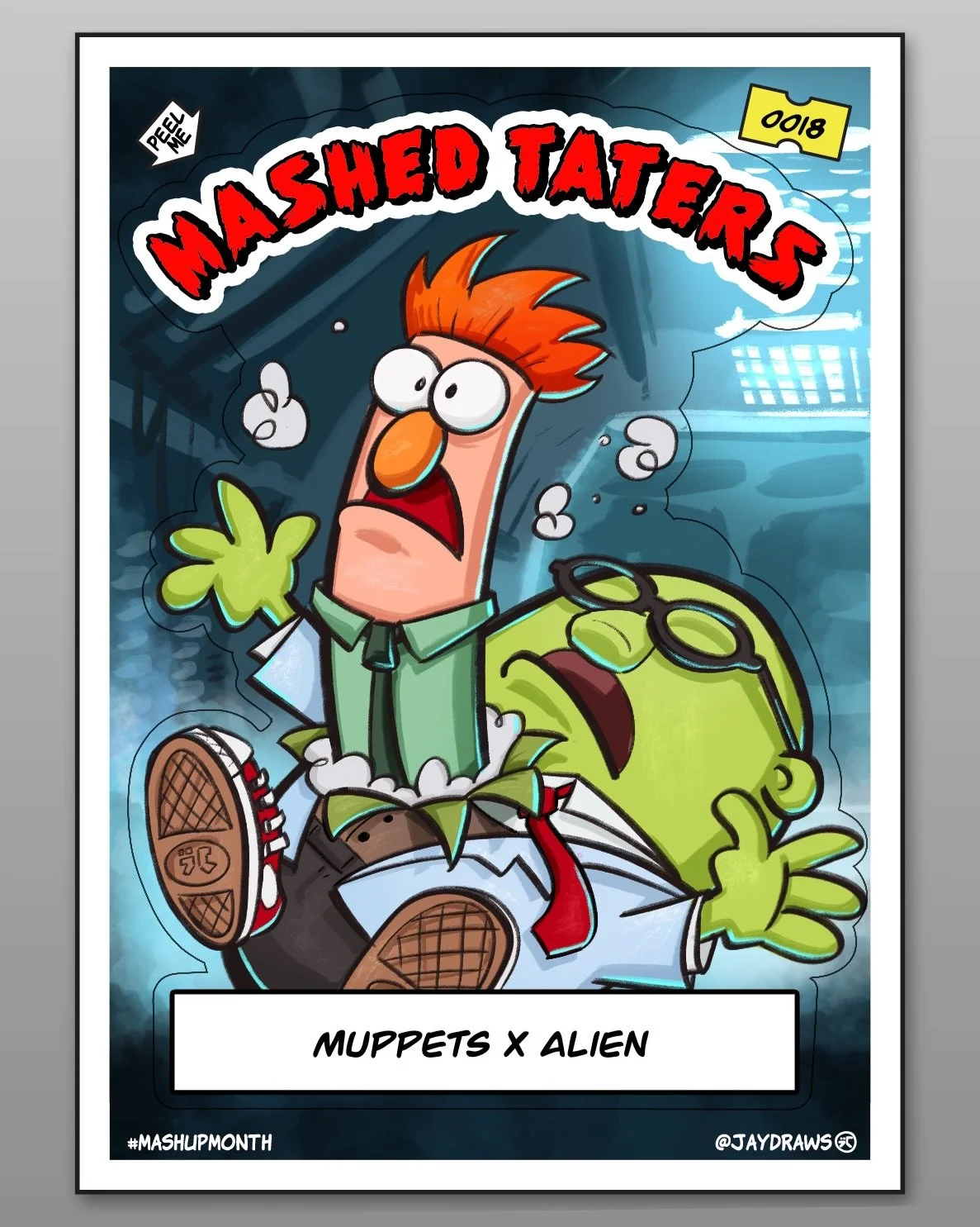 I little late with this one but I couldn&rsquo;t miss a chance to draw my favorite muppets. #mashupmonth #muppets x #alien #bunsenandbeaker @besomeonedesign