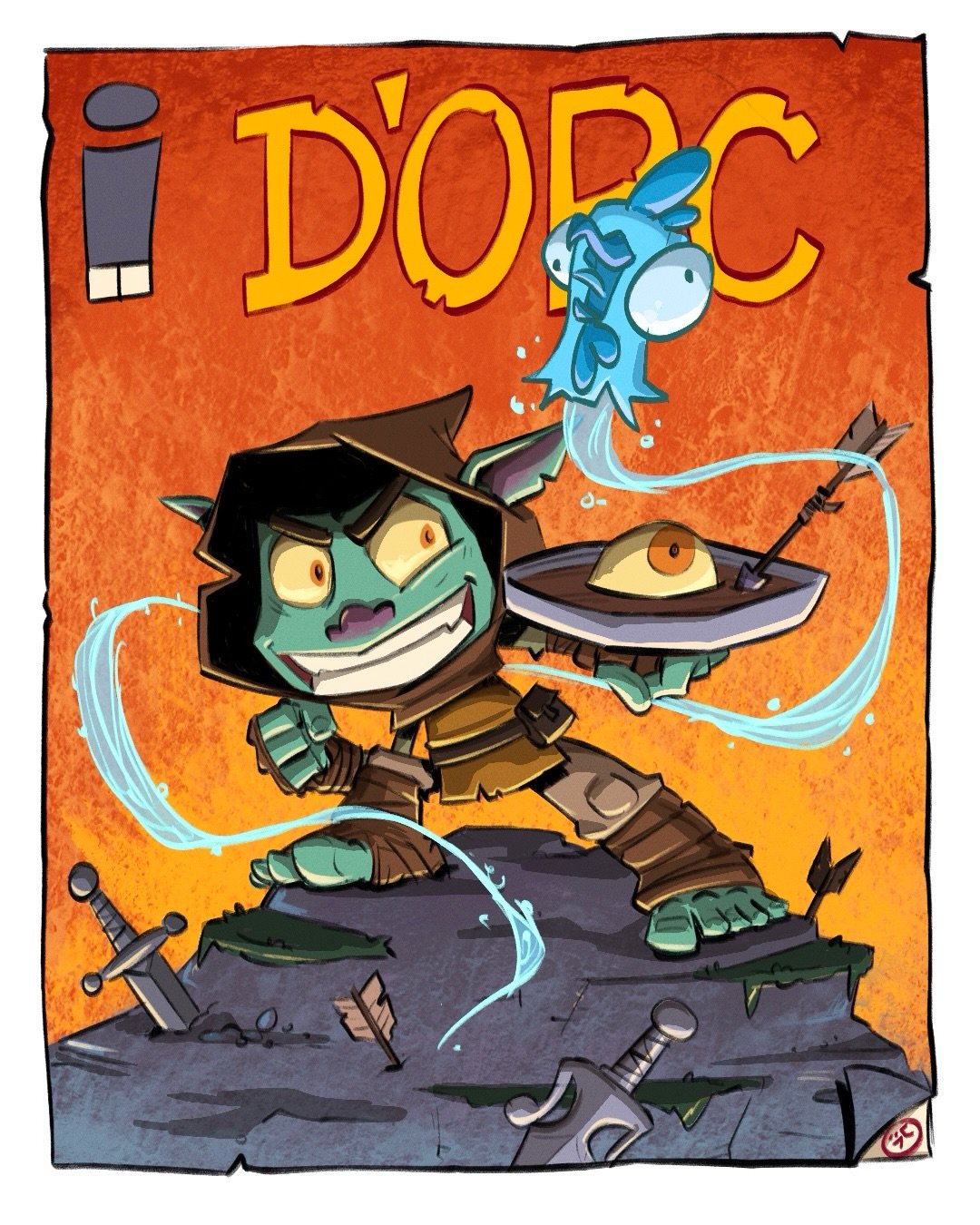 D&rsquo;orc issue two is awesome! So happy to see the chicken getting lots more page time, love that chatter design can&rsquo;t wait for more @brett2dbean 
@imagecomics