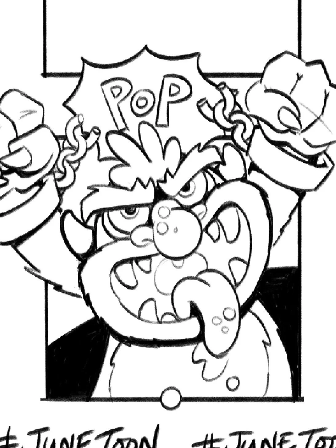 JuneToon day one prompt #MONSTER classic toy, classic cartoon! #mypetmonster 

#junetoon #junetoon2026 getatom @haroartist @mithic_comics @jvninja01 @crywolf_comics