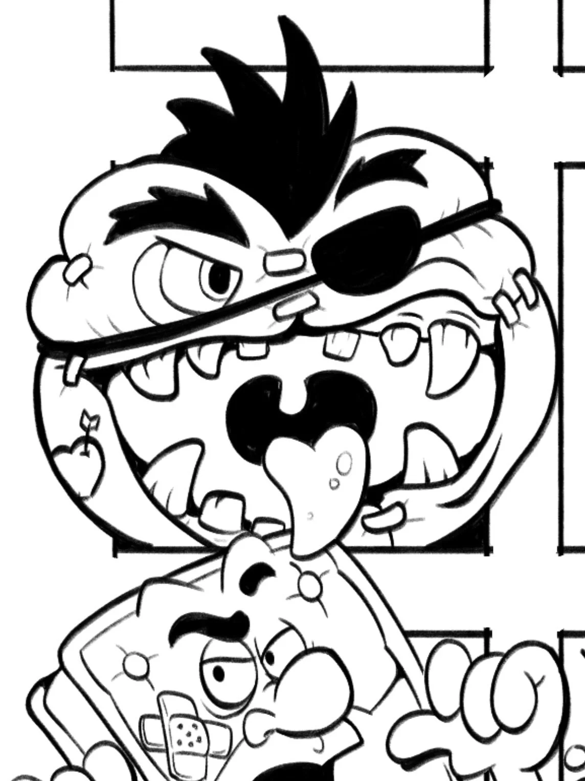 JuneToon day 11 prompt #assassin book here&rsquo;s Attack of the killer tomatoes Zoltan - basically MadBalls 

#junetoon #junetoon2026 getatom @haroartist @mithic_comics @jvninja01 @crywolf_comics