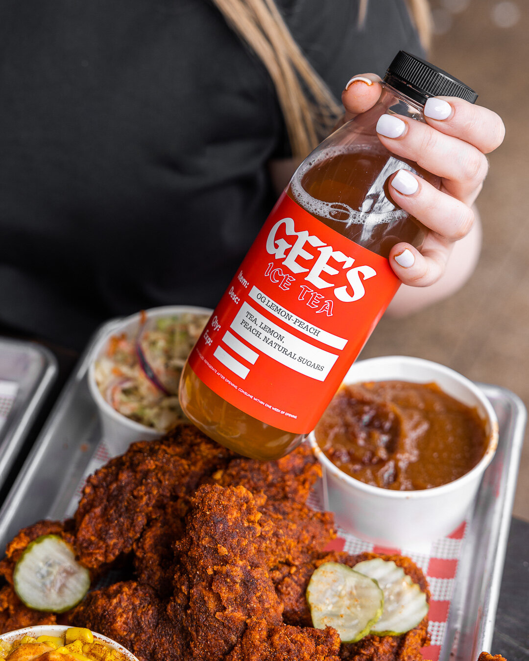 Gee&rsquo;s Iced Tea, stocked here at Ruby&rsquo;s. It&rsquo;s a beautiful balance of lemon &amp; peach, making it the perfect thing to cool down the spice between bites. Who&rsquo;s tried it before? 🤤

#rubys #rubysfriedchicken #friedchicken #hotch