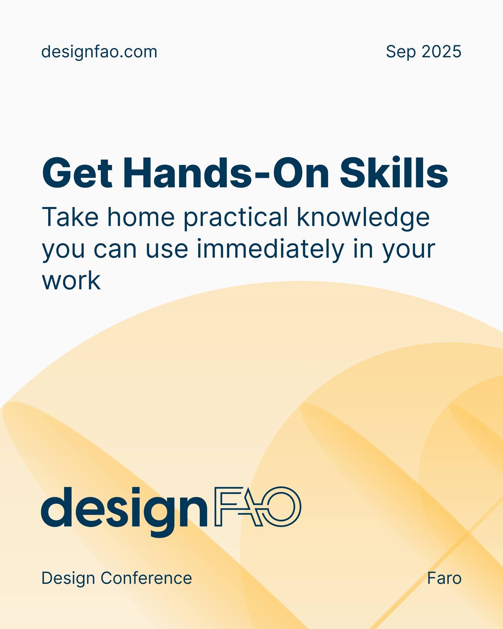 Get Hands-On Skills
Take home practical knowledge you can use immediately in your work.

Early Bird tickets are flying! Get yours for &euro;299 and join us at designFAO 2025!