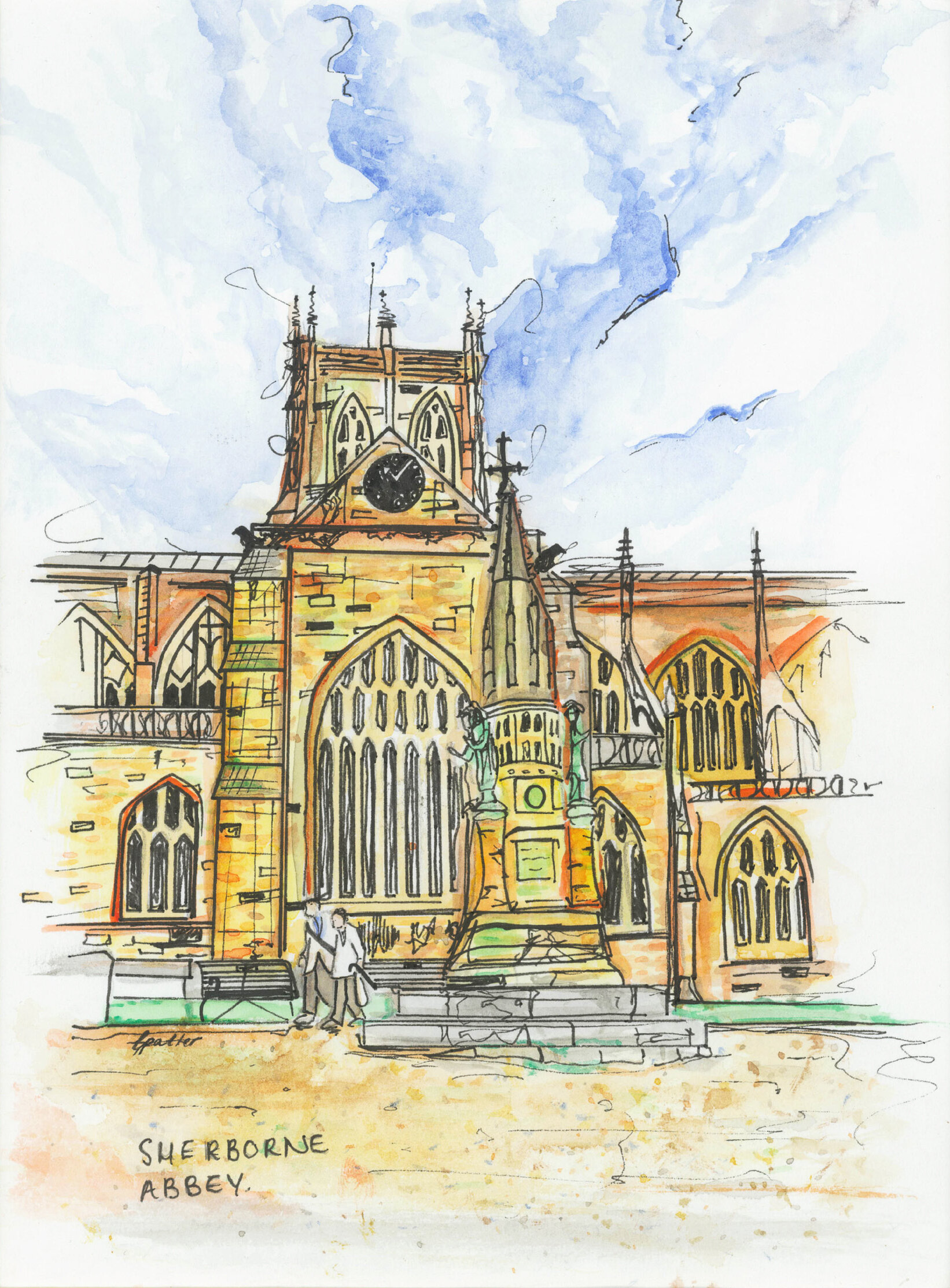 Sherborne Abbey Greetings Christmas Card